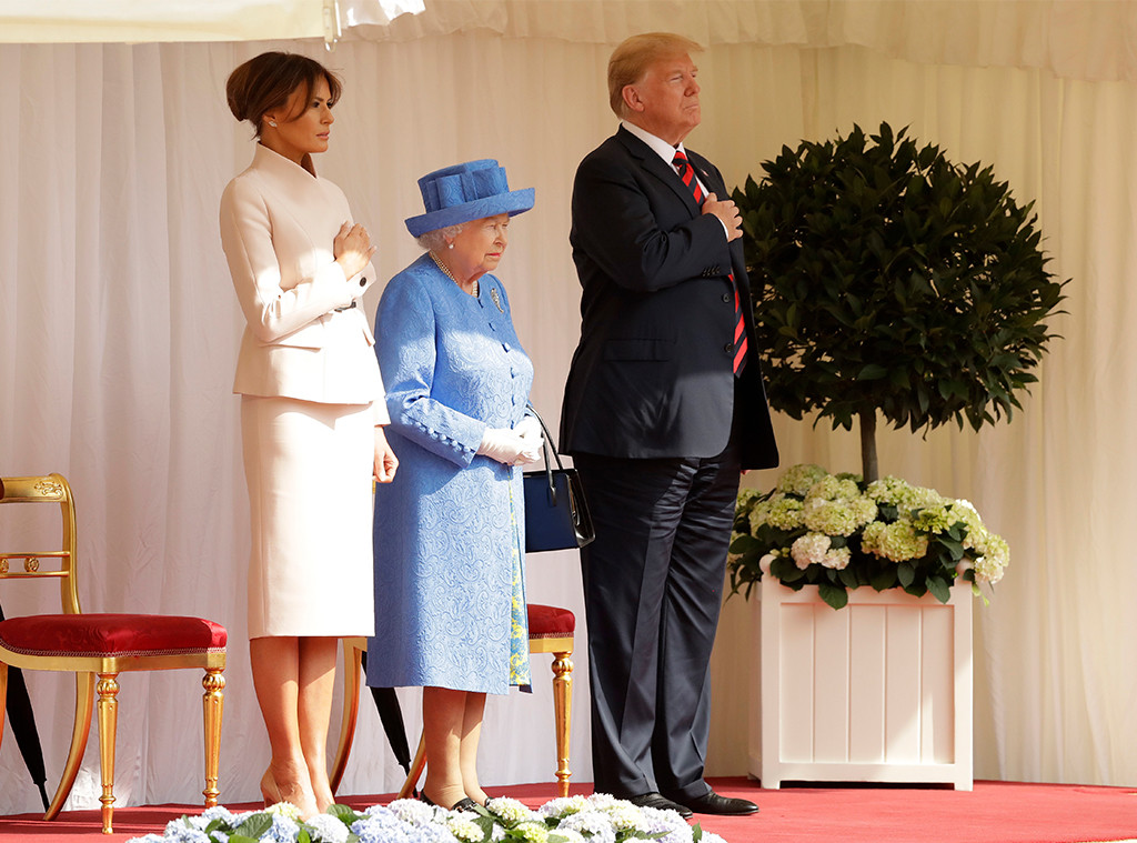 Queen Elizabeth II, Donald Trump, Melania Trump Queen Elizabeth II, Donald Trump, Melania Trump